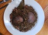 Saucisses, Lentilles du Puy