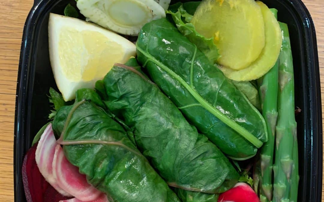 Dolmas Of Swiss Chard with Season’s Vegetables